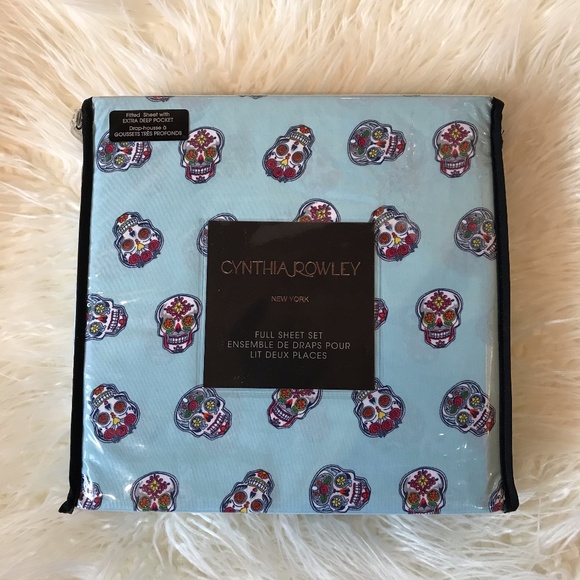 CYNTHIA ROWLEY Full Sheet Set Blue - Picture 3 of 5